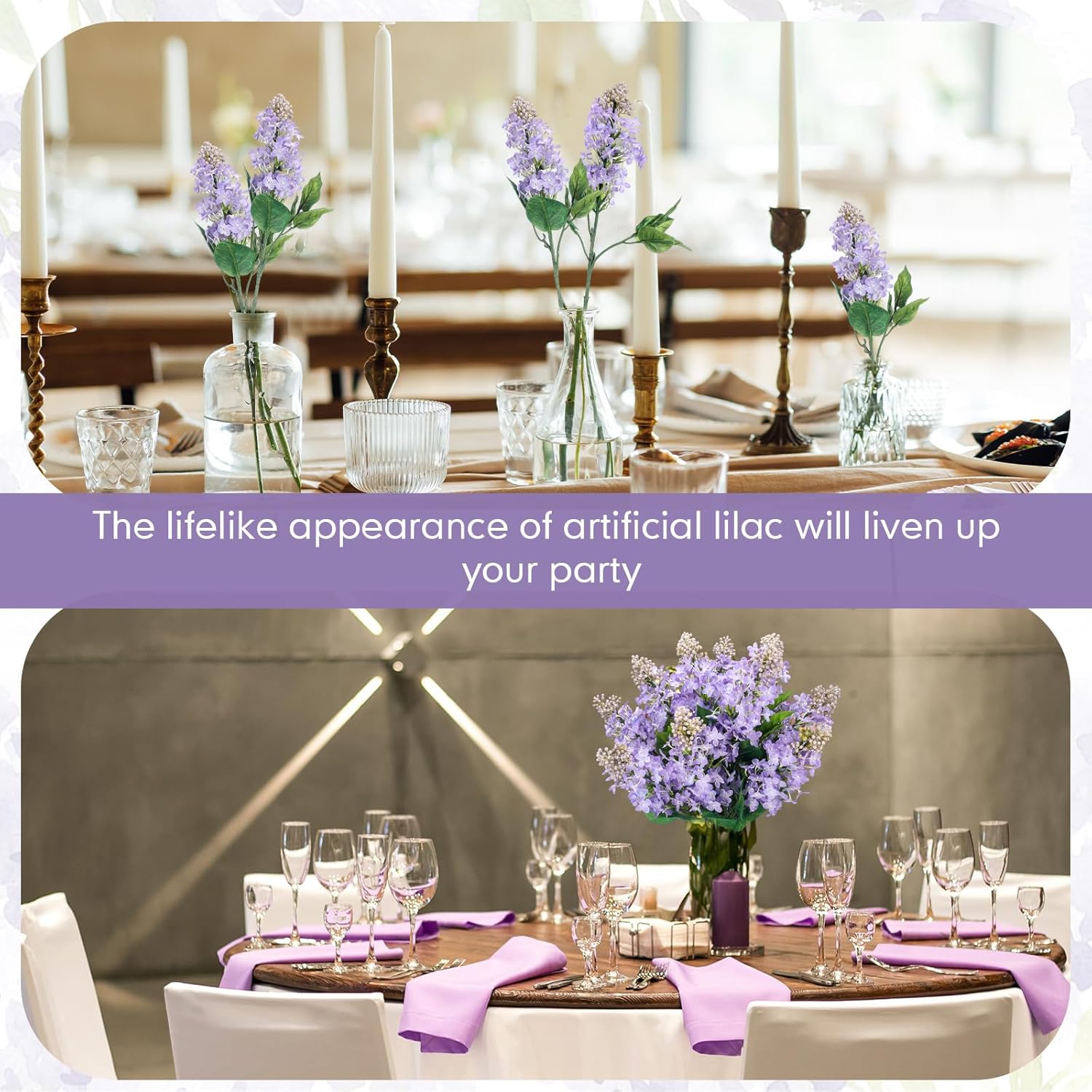 10 Pcs 24 Artificial Lilac Flowers Purple Fake Delphinium Antirrhinum Stem Real Touch Faux Purple Lilac Flower Arrangements for Vase Table Centerpieces Wedding Bouquet Home Decoration - Image 6