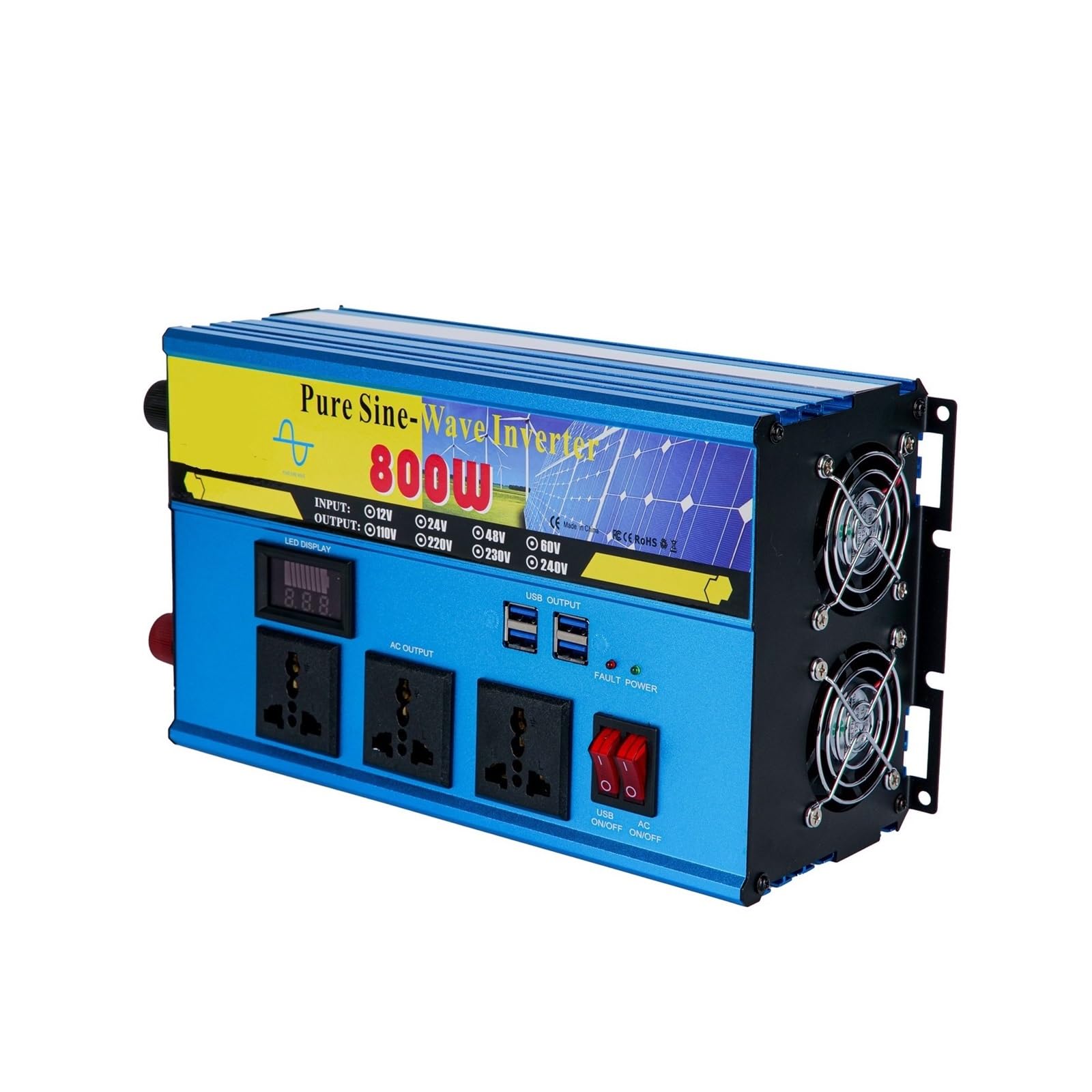 Onduleur pure sinus 800W pour protéger vos appareils électroniques sensibles contre les pannes