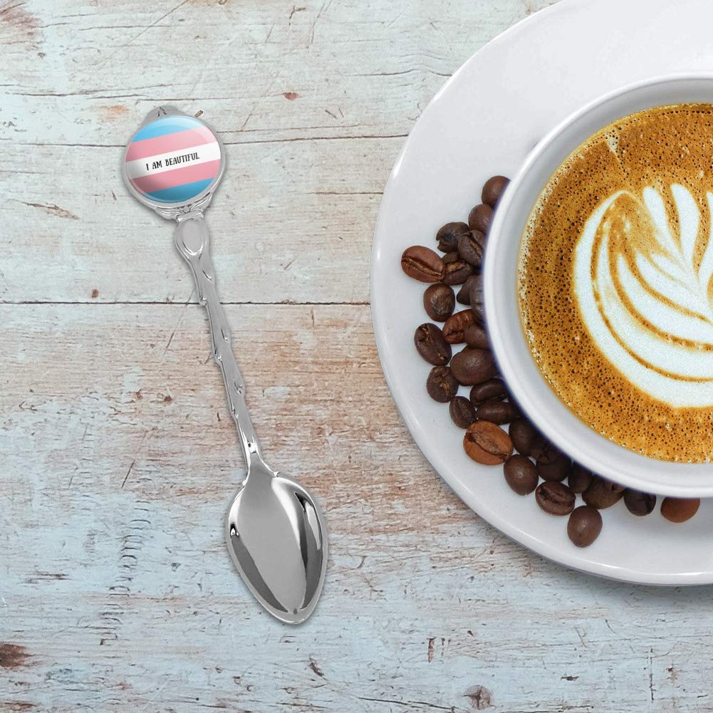Personalized Custom 1 Line Transgender Pride Flag Novelty Collectible Demitasse Tea Coffee Spoon