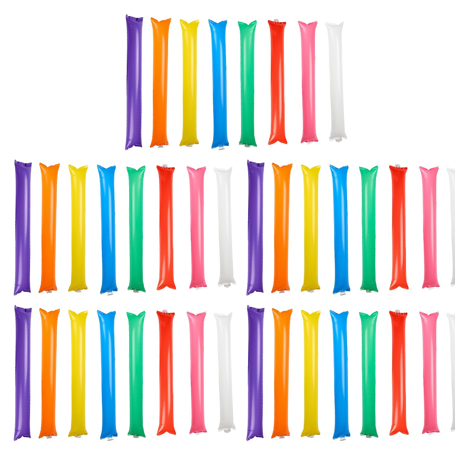 RmKbe40pcs Inflatables Bulk Toys Bam Bam Cheering Sticks Inflatable Plastic Boom Noise Makers Thunder Sticks for Basketball Football Game (8 Color)