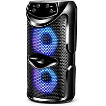 Bluetooth Subwoofer Speaker - Rechargeable Party Speaker with TWS & Dual Bass Drivers. Features USB/SD Card Support and FM Radio. Delivers Powerful Bass, Ideal for Outdoor Karaoke