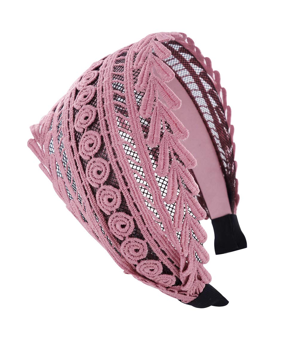 Axy HR15A Vintage Wide Hair Band Series 15A Wonderful Hair Band - Pink