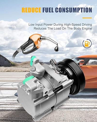 Miniatura 5 de OCPTY compresor de aire acondicionado compatible para Hyundai Santa Fe CO 10921C