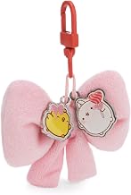 MOLANG 62776 Bag Pendant Bow 8 cm Pink Cute Plush Accessory Cute Keyring for Bag, Backpack & Car