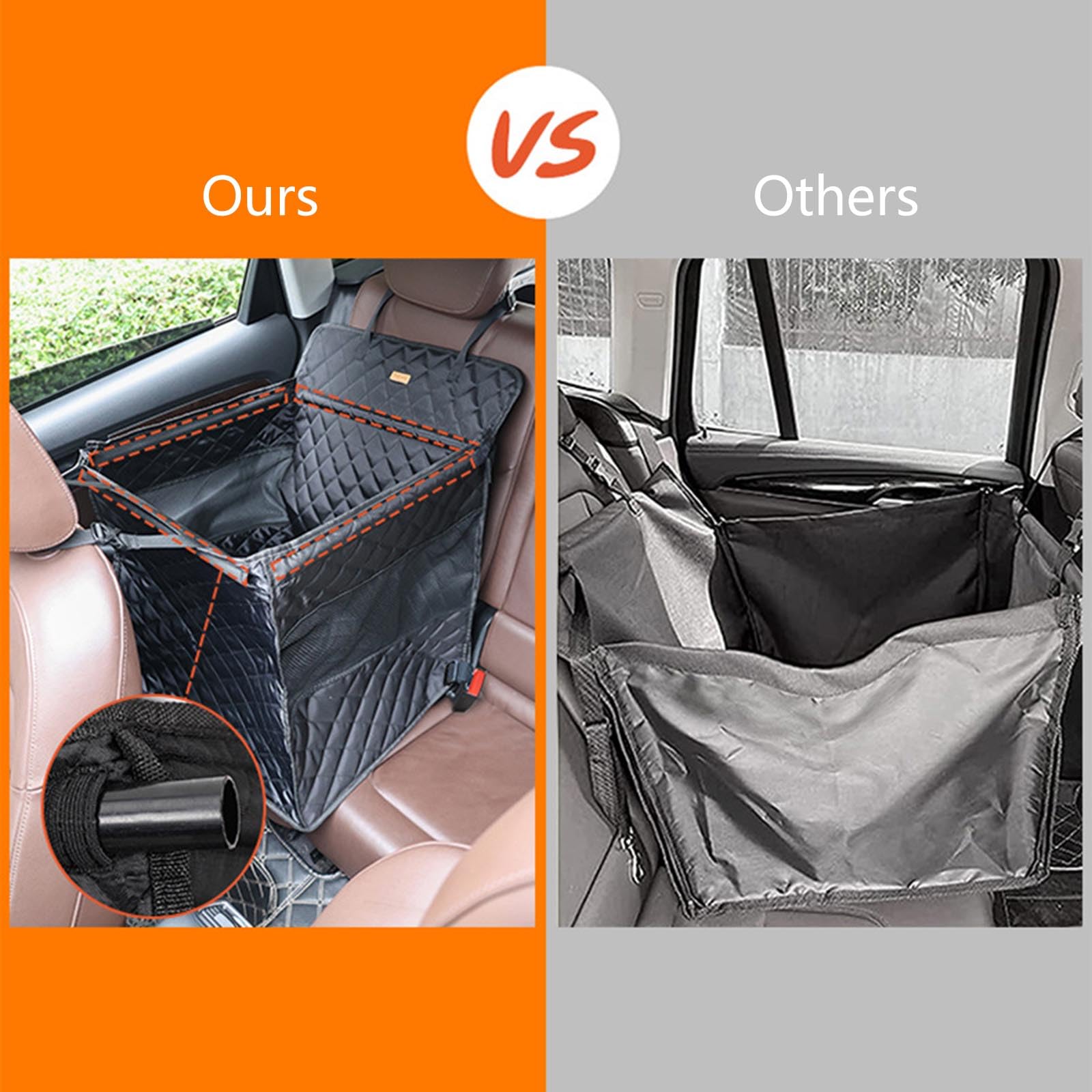 Cama portátil para perros, asiento de seguridad para mascotas, asiento de transporte para mascotas, sofá suave, gran espacio, gatos, cojines, cesta protectora, asiento de coche para mascotas