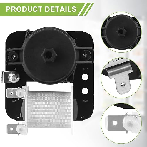 Miniatura 4 de Actualizado AMI PARTS W10189703 - Motor de ventilador evaporador para refrigeradores Whirl-Pool Ken-More - Reemplaza WPW10189703, AP6016598,