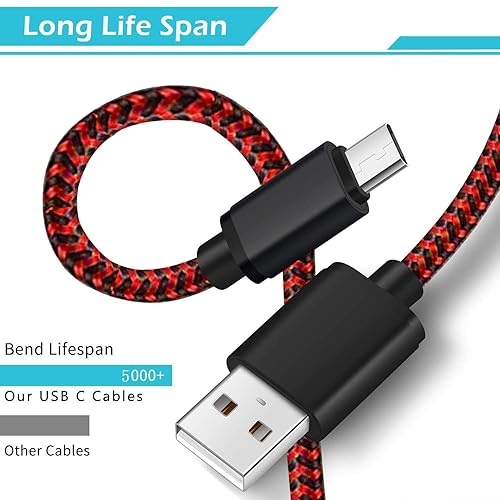 Miniatura 4 de AOSOK Cable de carga para controlador PS4, cable de carga de 6 pies de largo para Playstation 4 cargadorPS4 SlimPro controladores inalámbricosXbox