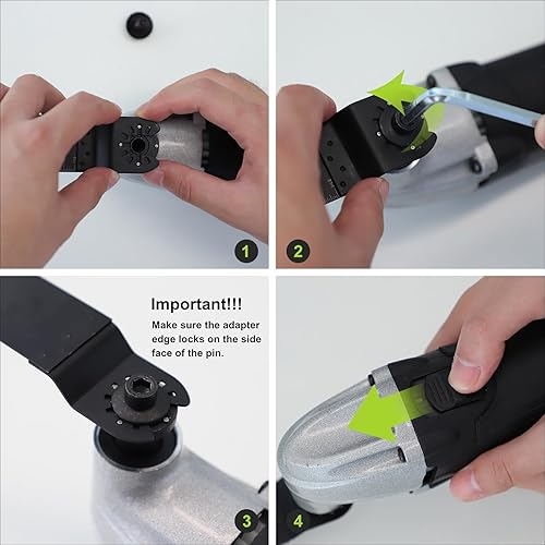 Miniatura 7 de COMOWARE 10 cuchillas oscilantes de titanio, cuchillas multitarea para sierra universal, multiherramienta de dientes finos, se adapta a metal y