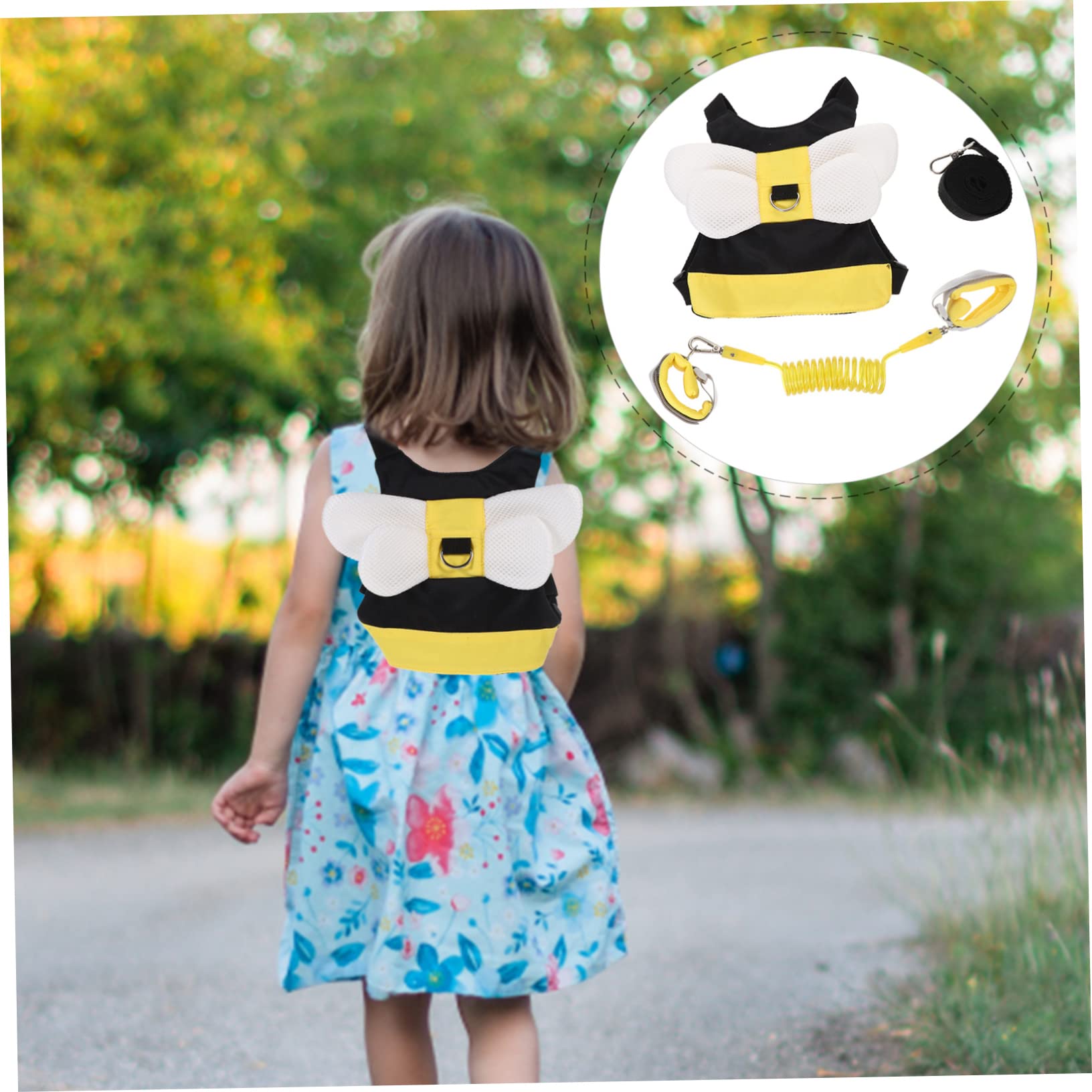 RORPOIR 1 Set Walking Backpack Harness with Anti Lost Wrist Link Safety Leash for Includes Spiral Wristband for Outdoor Adventures