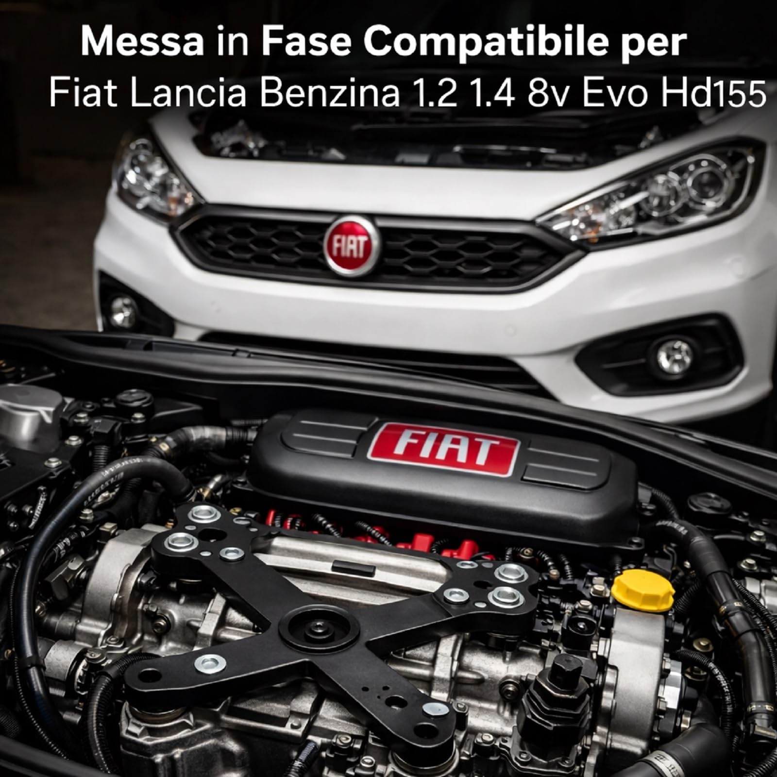 topolenashop Kit Attrezzo Messa in Fase Compatibile per Fiat Lancia Benzina 1.2 1.4 8v Evo Hd155 Messa in Fase, Strumento di Regolazione della Cinghia di distribuzione del Motore