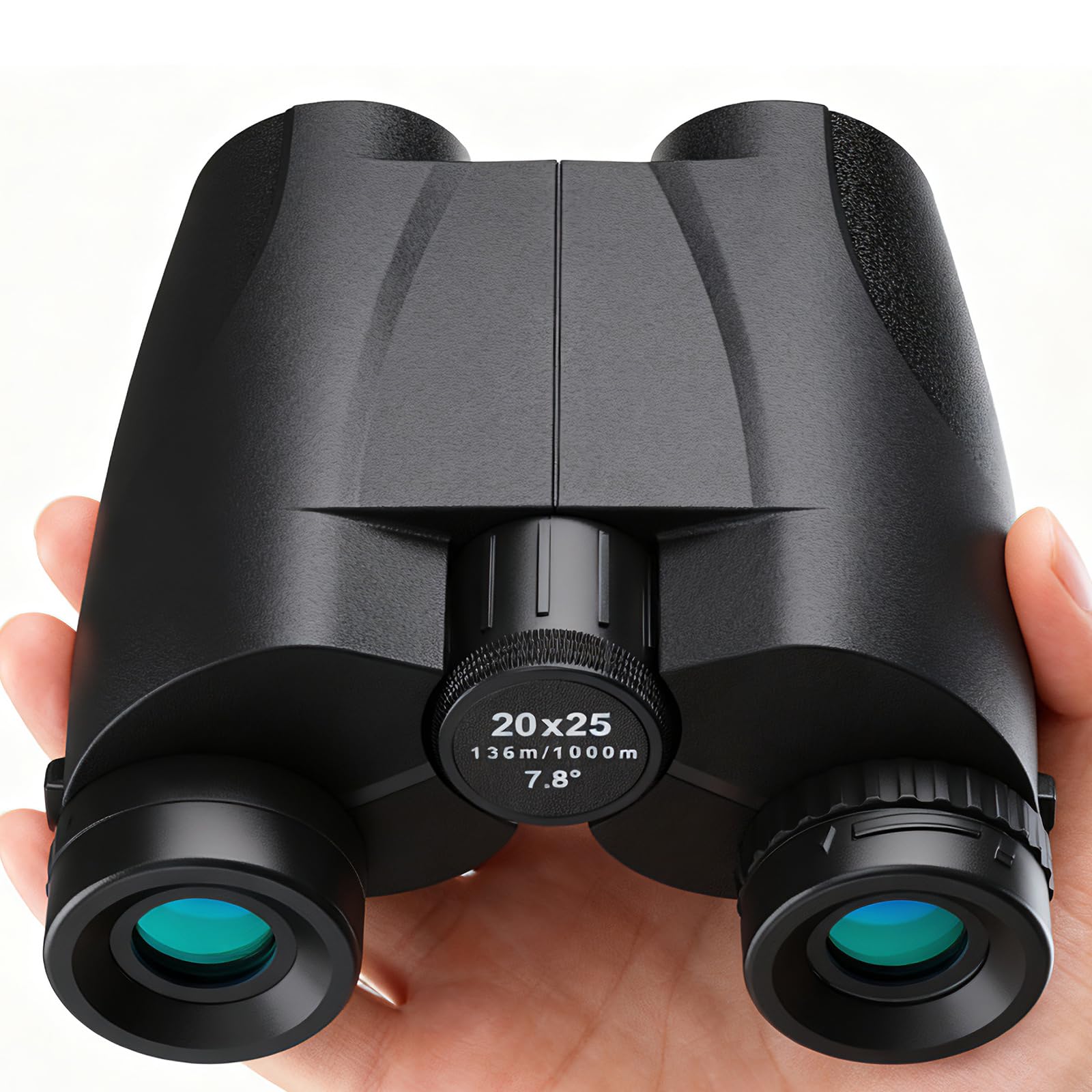 Binoculars for Adults and Kids, 20x25 Compact High Power Binoculars with Low Light Vision for Bird Watching, Large Eyepiece Waterproof Outdoor Hunting