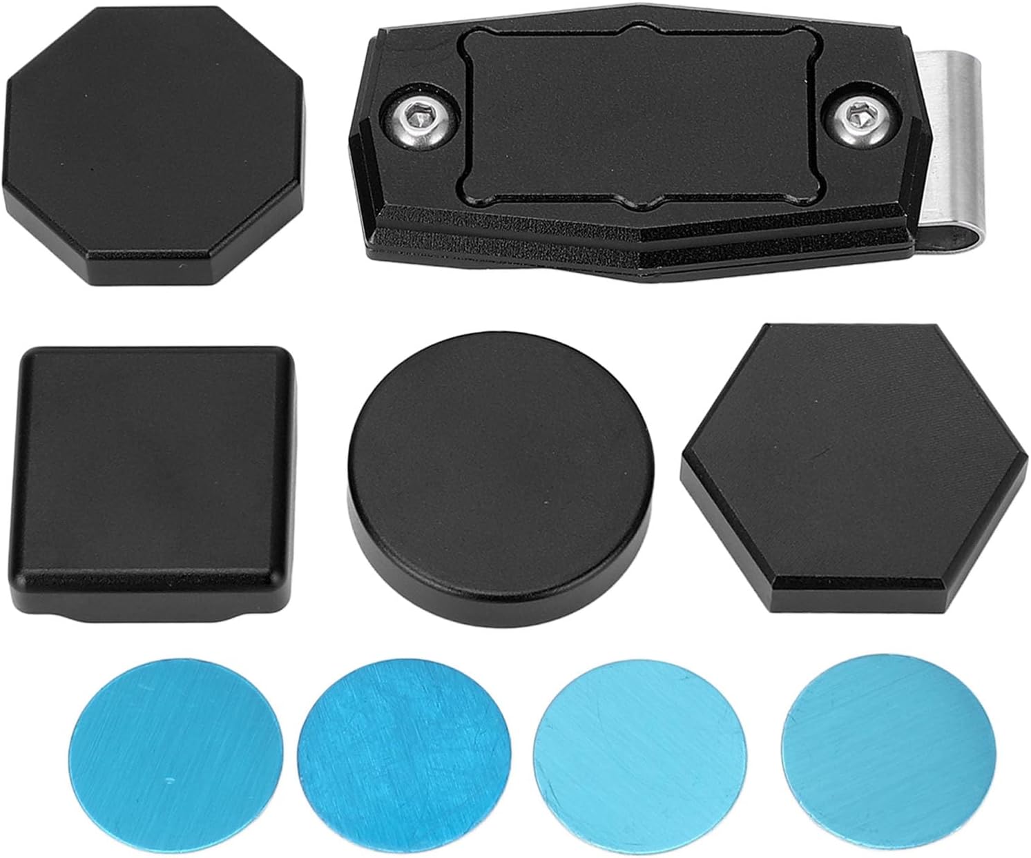 Pool Chalk Carrying Case, Portable Billiard Chalk Carrying Case Magnetic with Clip for Accessory (Black)