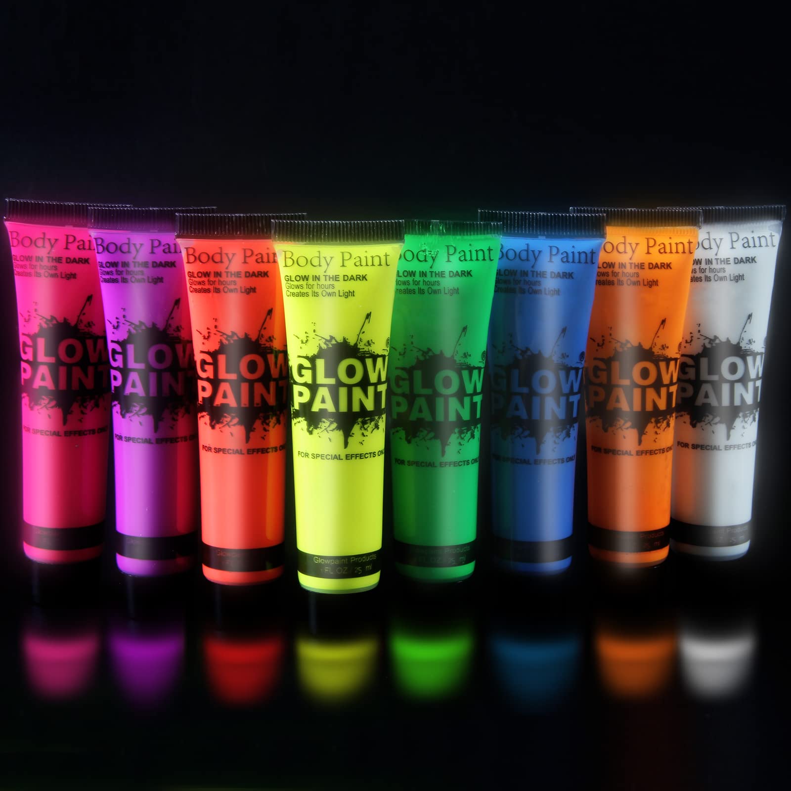 UV Neon Face and Body Paint, Washable Fluorescent Blacklight Paint