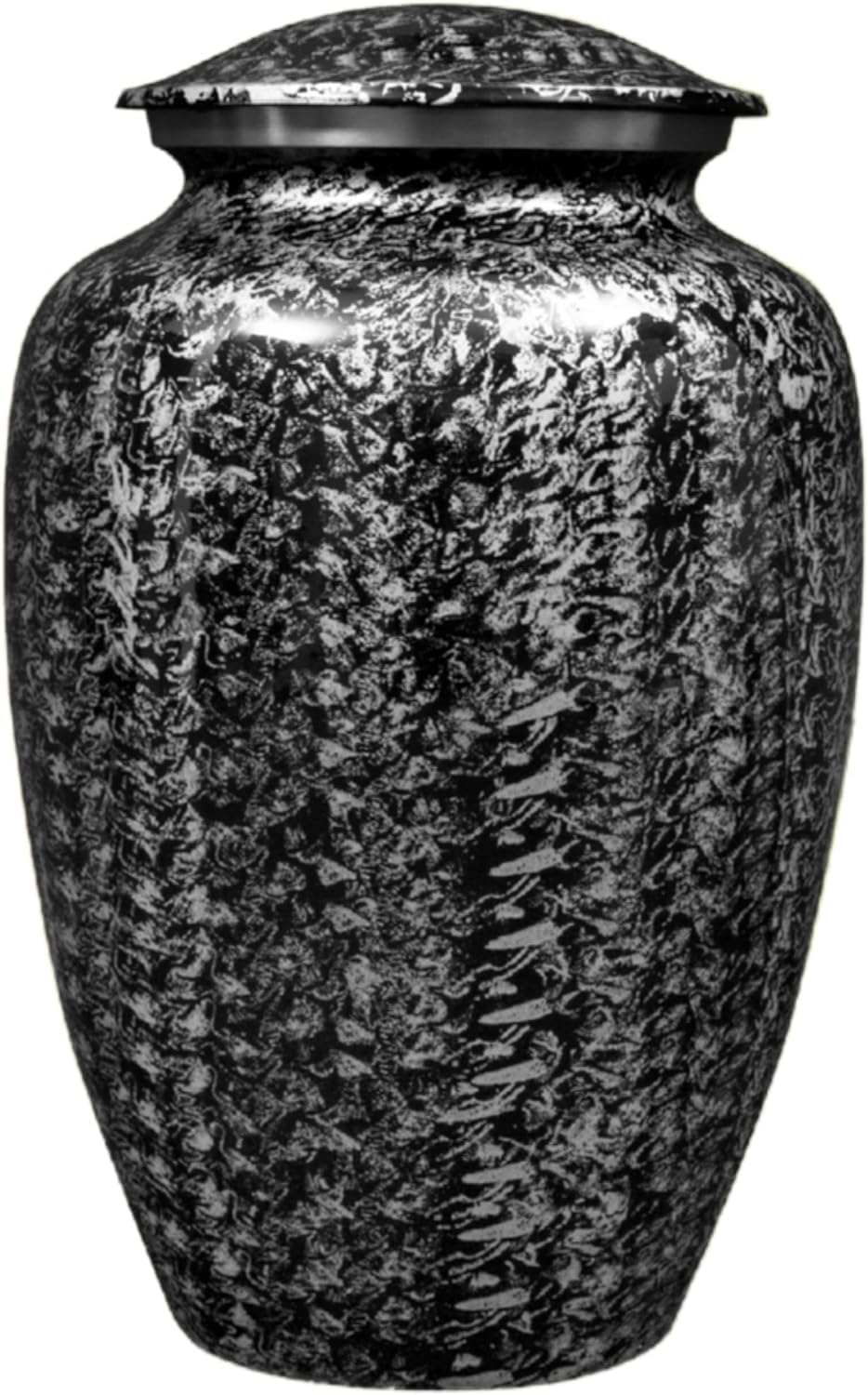 ALPHA Living HOME Handcrafted Urn for Ashes Adult Male & Female - Keepsake Metal Large Memorial Home Decor Urns Marble Finish & Secure Lid Decorative Keepsake (Black White) - Image 9