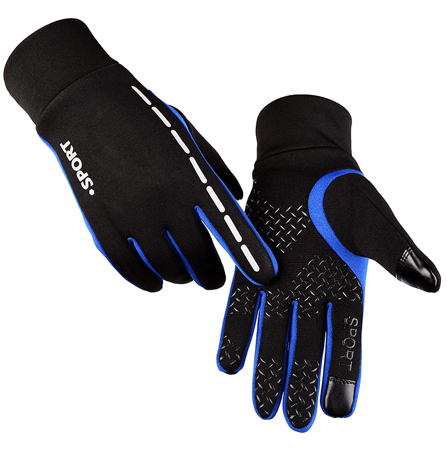 AFIT Guantes de Otoño Invierno a Prueba de Viento Impermeable Antideslizantes Ciclismo Bicicleta Correr Aire Libre Guantes Pantalla Táctil Guantes para Hombres y Mujeres