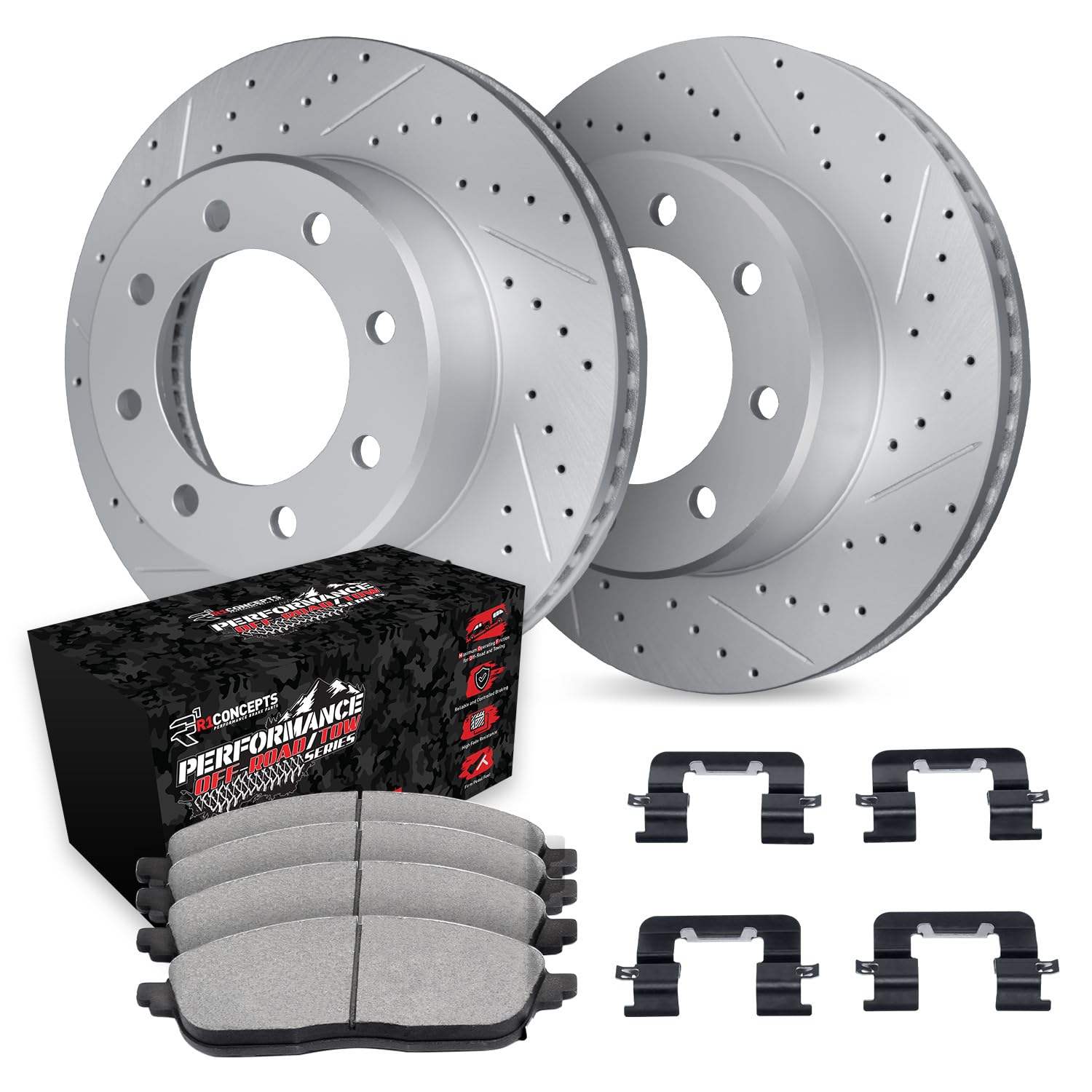 R1 Concepts Rear Brake Kit Fits 2010-2012 Ford F-250, F-350