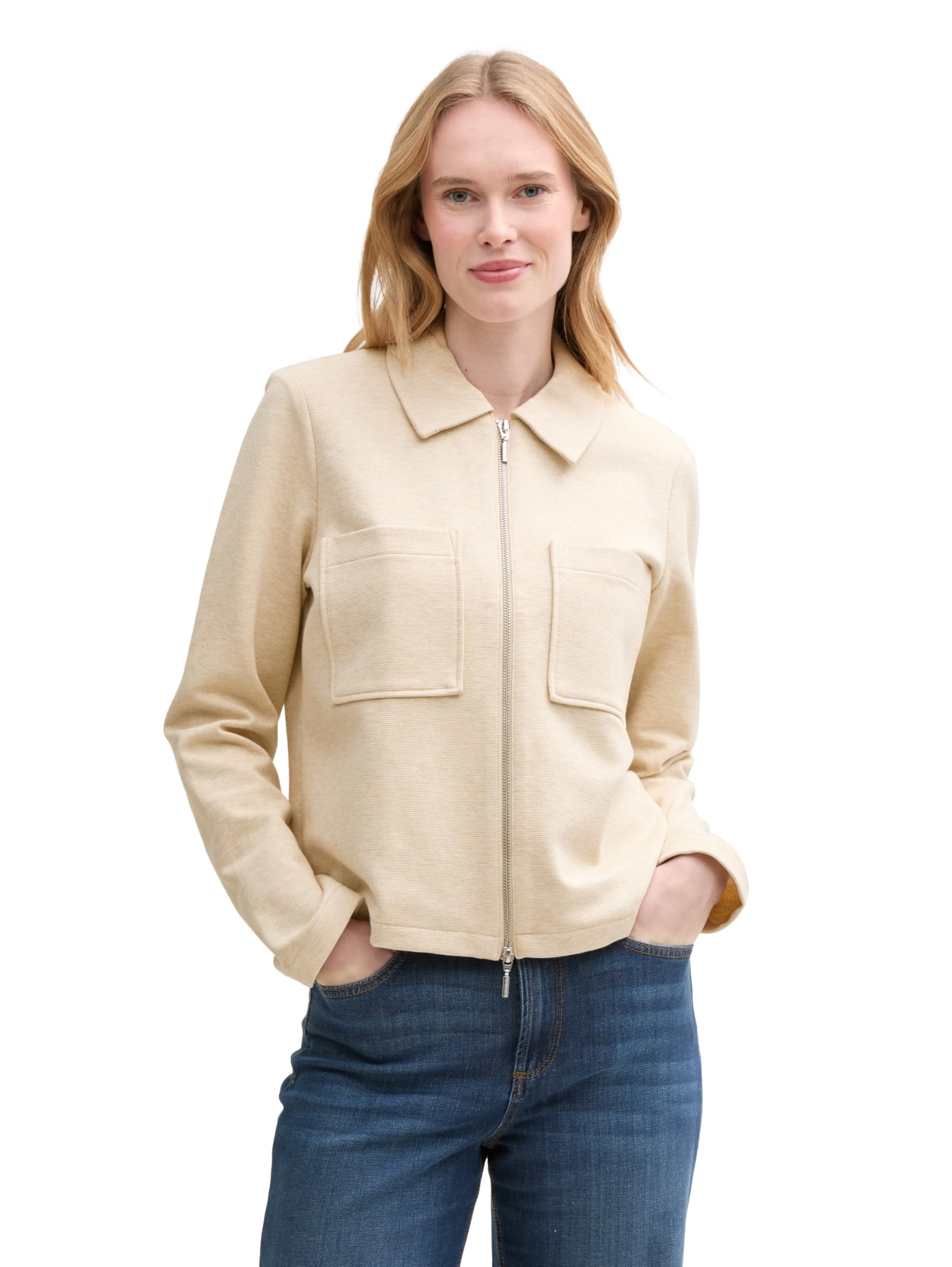 Tom Tailor Damen Jacke mit Brusttaschen