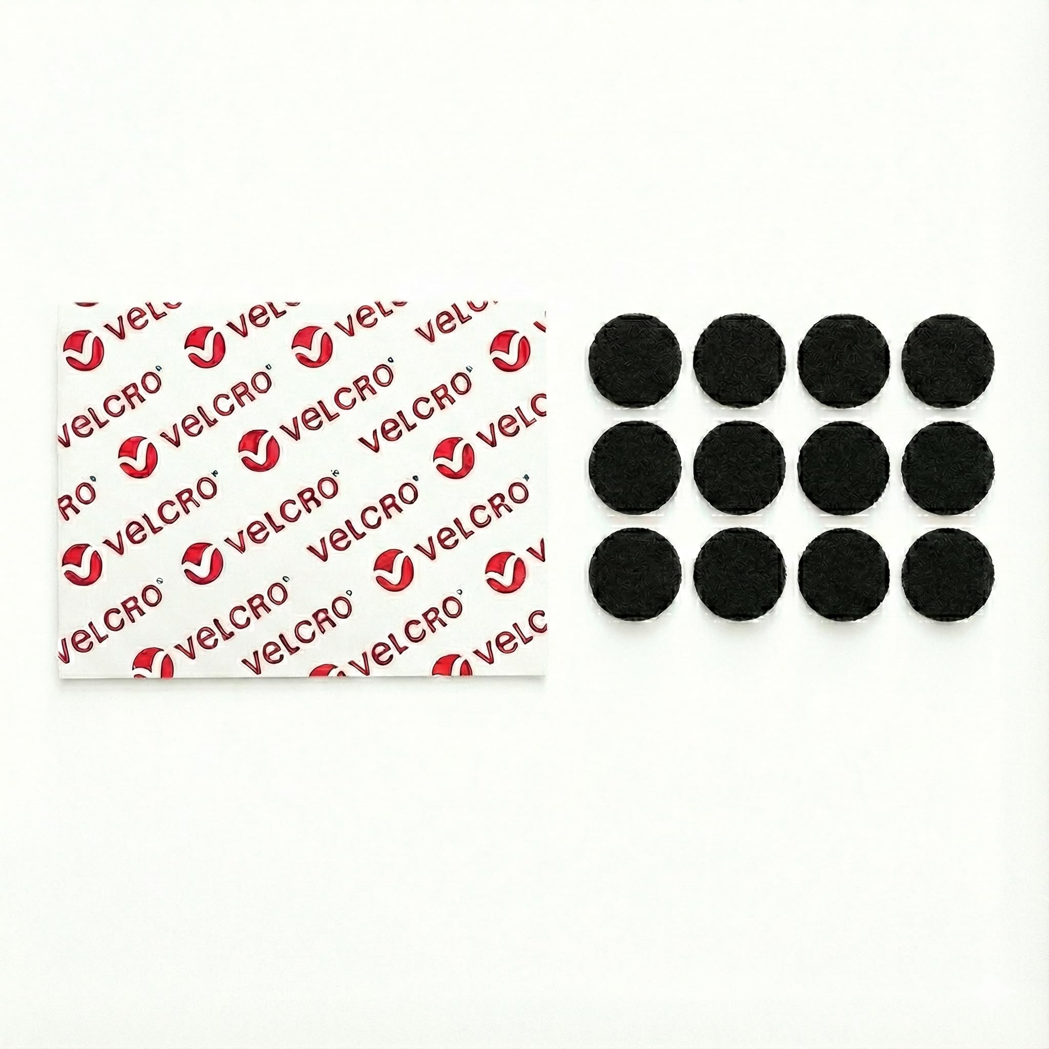 VELCRO® Brand Sticky Back Hook & Loop Coins – Round Pads – PS14 Adhesive (Black, 60mm x 12 Pairs)