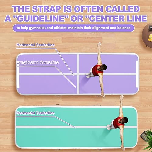 Miniatura 53 de FBSPORT - Colchonetas inflables de entrenamiento de 4 u 8 pulgadas de grosor, pistas de gimnasia para uso en el hogar, animadoras, yoga