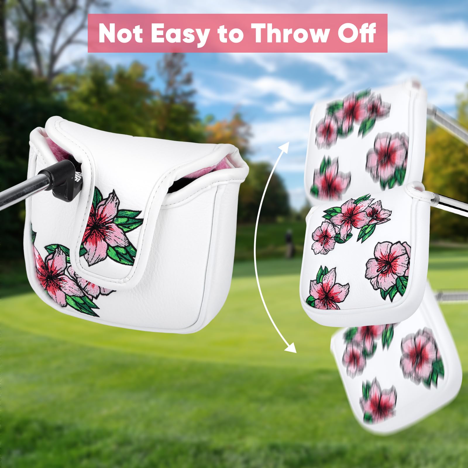 Cubiertas para putter de golf, cubierta de palo de golf, cubierta de palo de golf con cierre magnético, fundas de cuero para palos de golf para la mayoría de marcas