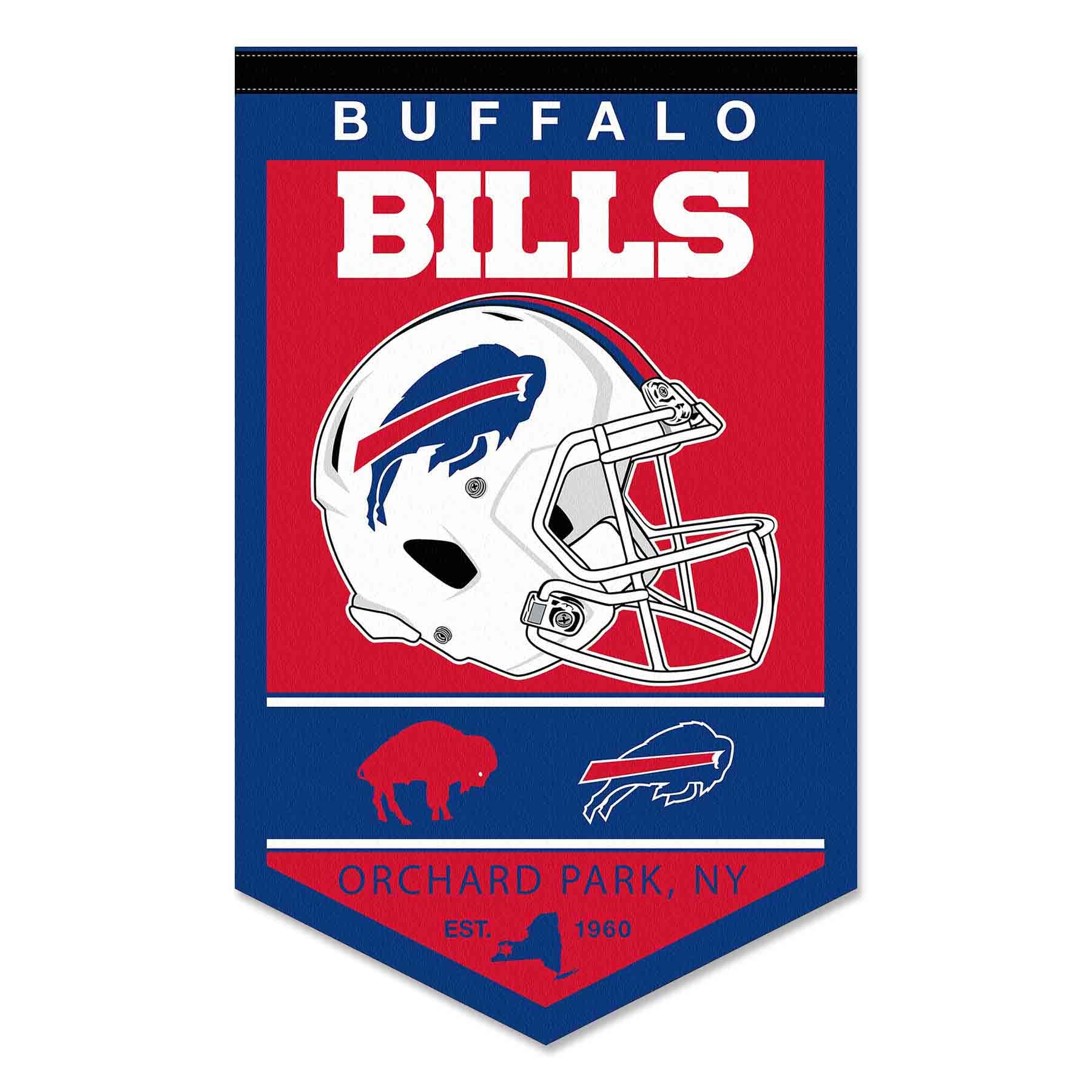 Banderole patrimoine Buffalo Bills WinCraft en feutre premium de 38,1 x 61 cm