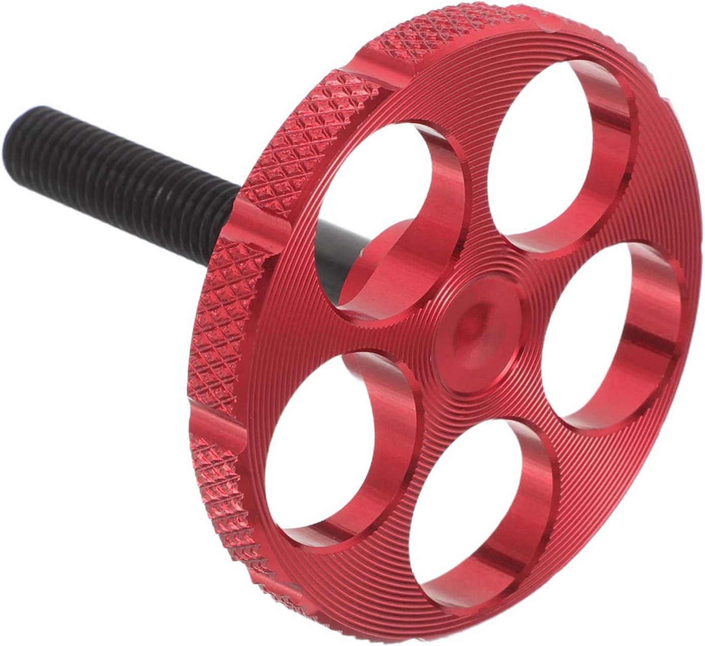 HANABASS Bicycle Handle Folding Bike Accessory Folding round Aluminum Alloy Five-hole Tap Design Red Enhancing Safety and Control Stability for Cycling