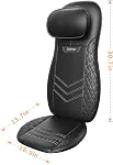 RENPHO Cou & Massage du dos avec la chaleur pour la chaise, Cadeaux de jour des mères, Dos Shiatsu fauteuil de massage enrouleur avec la hauteur réglable, Coussin de massage du dos pour les épaules de cou
