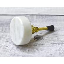 Round Marble Knob, Modern Cabinet Knob, Decorative Hardware, Furniture Hardware, Cabinet Handles, Dresser Pull, Set-6