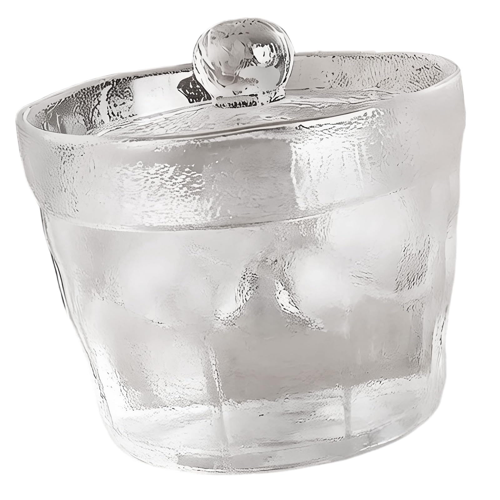APGLSXY Glass Pickle Fermenter with Artistic Hammered Pattern Pickling Jar Great for Storing Homemades Preserves and Pickle Pickling Jar