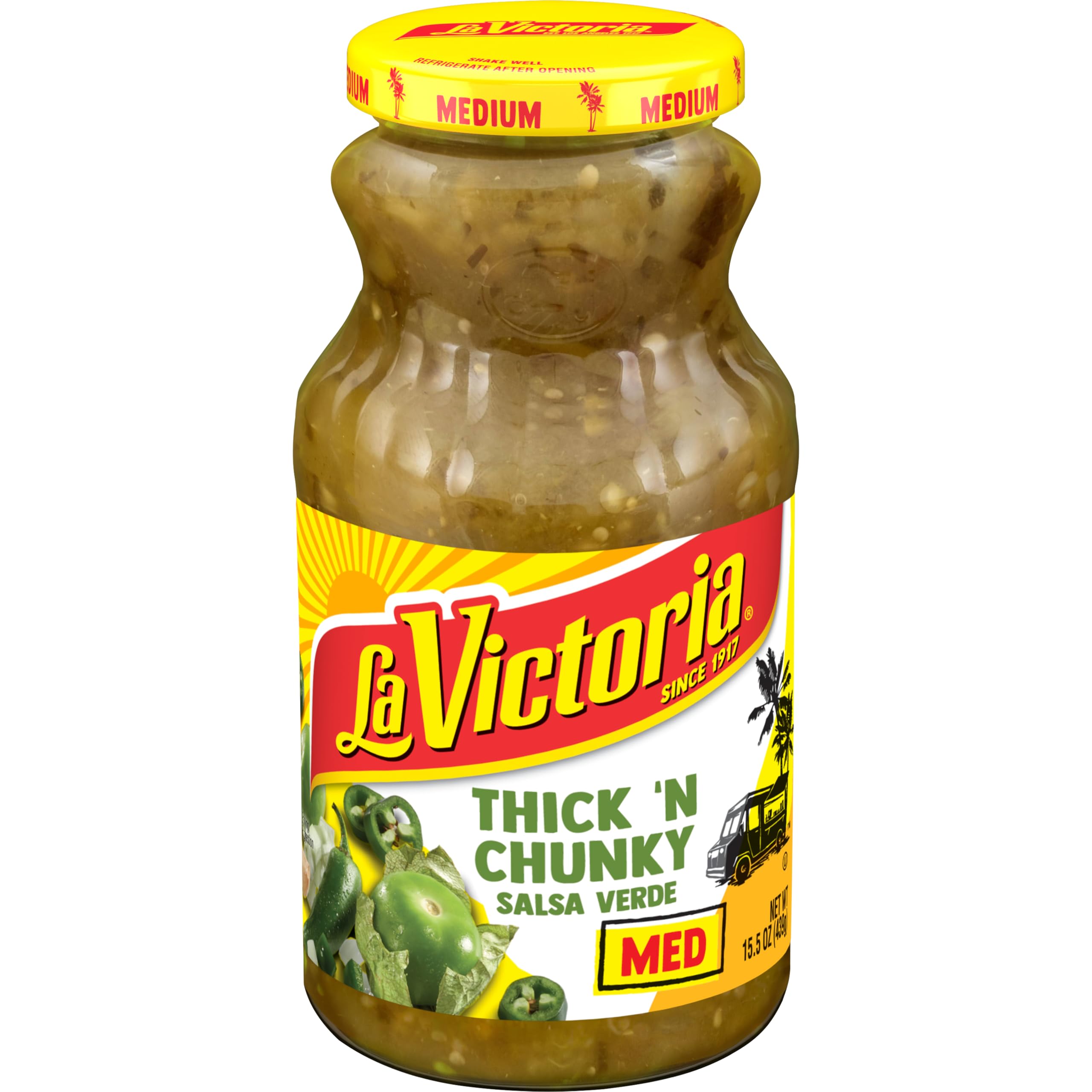 LA VICTORIA Thick & Chunky Verde Medium Salsa, 15.5 OZ