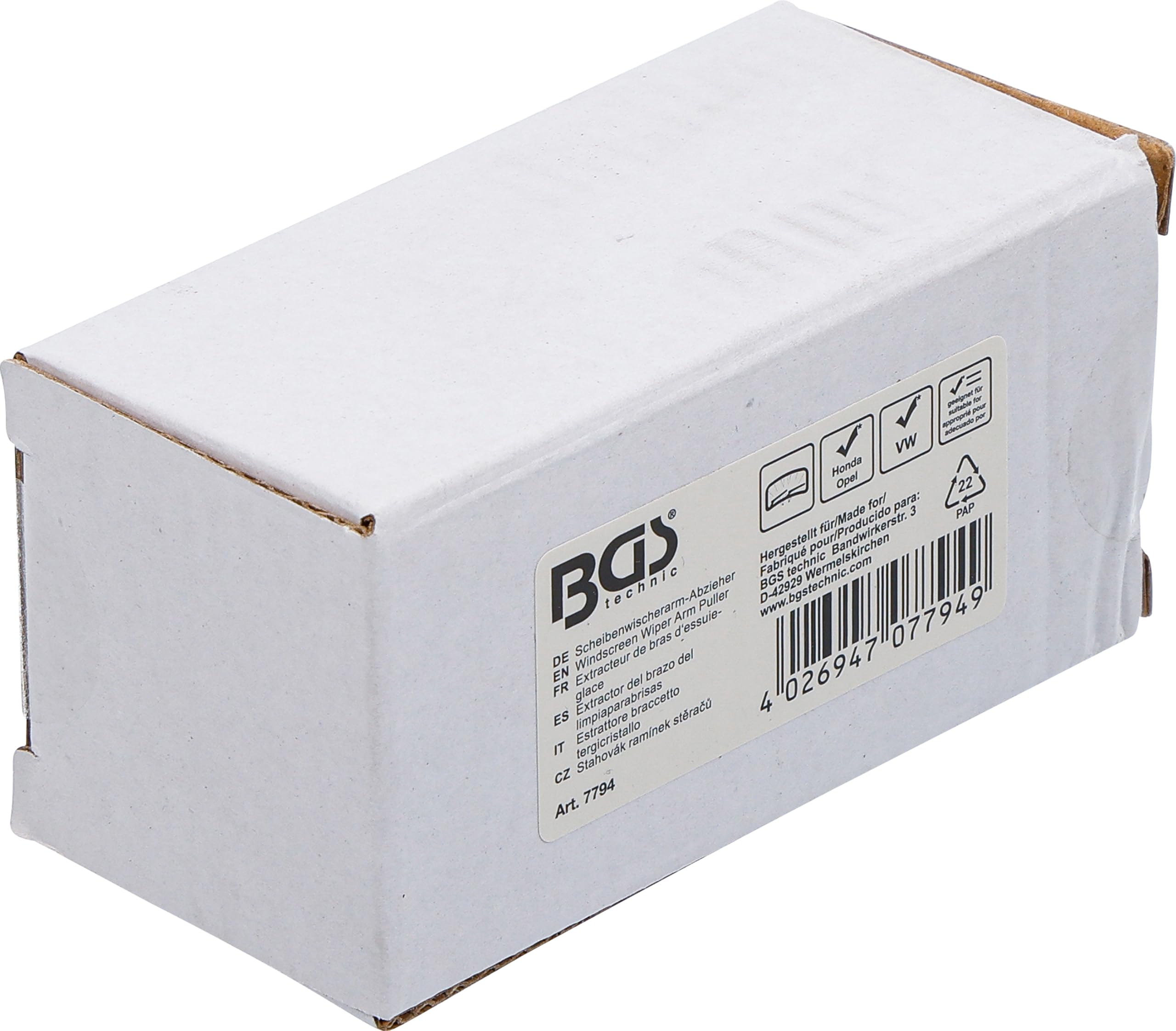 BGS 7794 | Extracteur de bras d'essuie-glace | pour Honda, Opel, VW