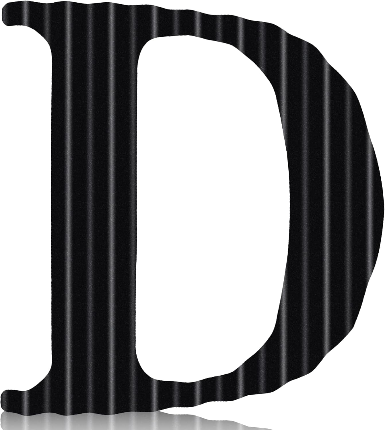 13 Inch Letters for Wall Decor, Creative Corrugated Black