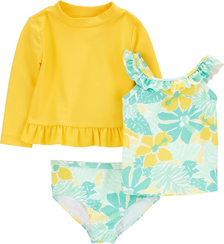 Baby Girls 3-Piece Assorted Rashguard Sets