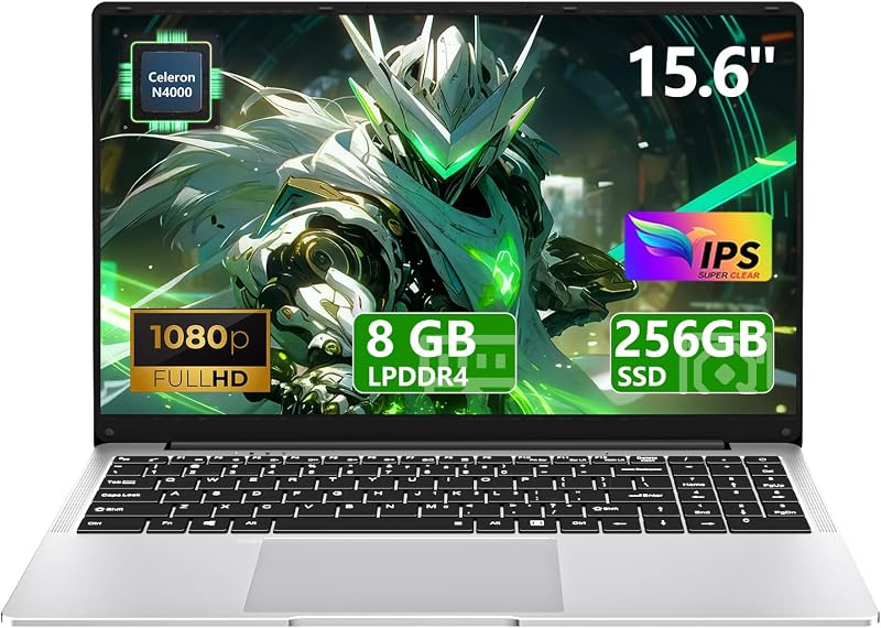15.6" Laptop Computer DDR4 12GB RAM 256GB SSD,traditional laptop computers with N4000 (Up to 2.60 GH) 15.6 Inch FHD Display 1920*1080,Lightweight Lap top-For Students/Commuters/Business Professionals