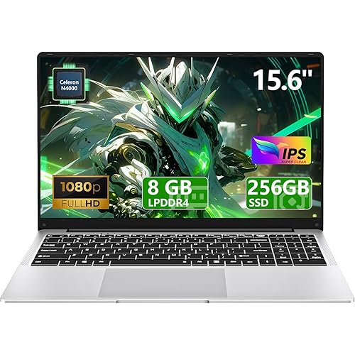 15.6" Laptop Computer DDR4 8GB RAM 256GB SSD,traditional laptop computers with N4000 (Up to 2.60 GH) 15.6 Inch FHD Display 1920*1080,Lightweight Lap top-For Students/Commuters/Business Professionals