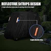 Vista 4 de 600D - Funda para carrito de golf de 4 + 2 plazas para 6 pasajeros, cubierta de carrito de golf para 4 pasajeros, techo extendido para 4 pasajeros