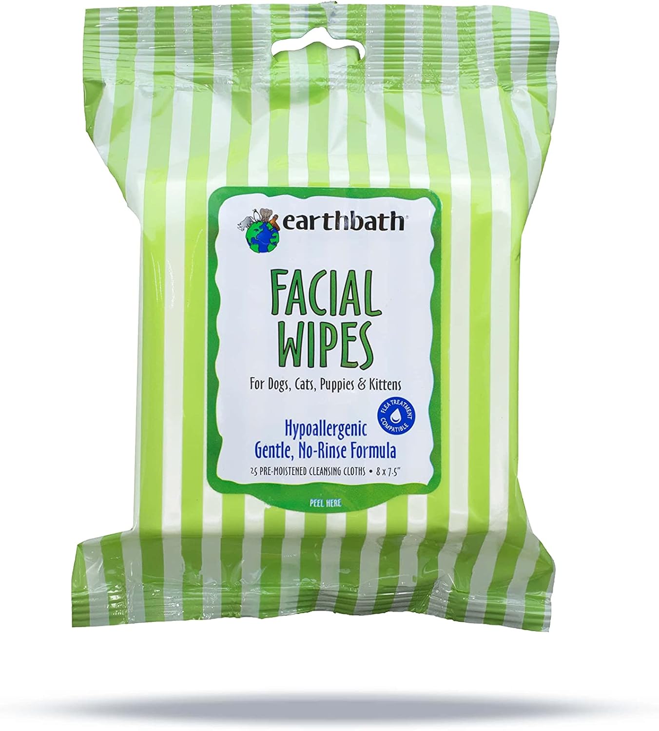 Pet Grooming Wipes earthbath, HypoAllergenic Facial