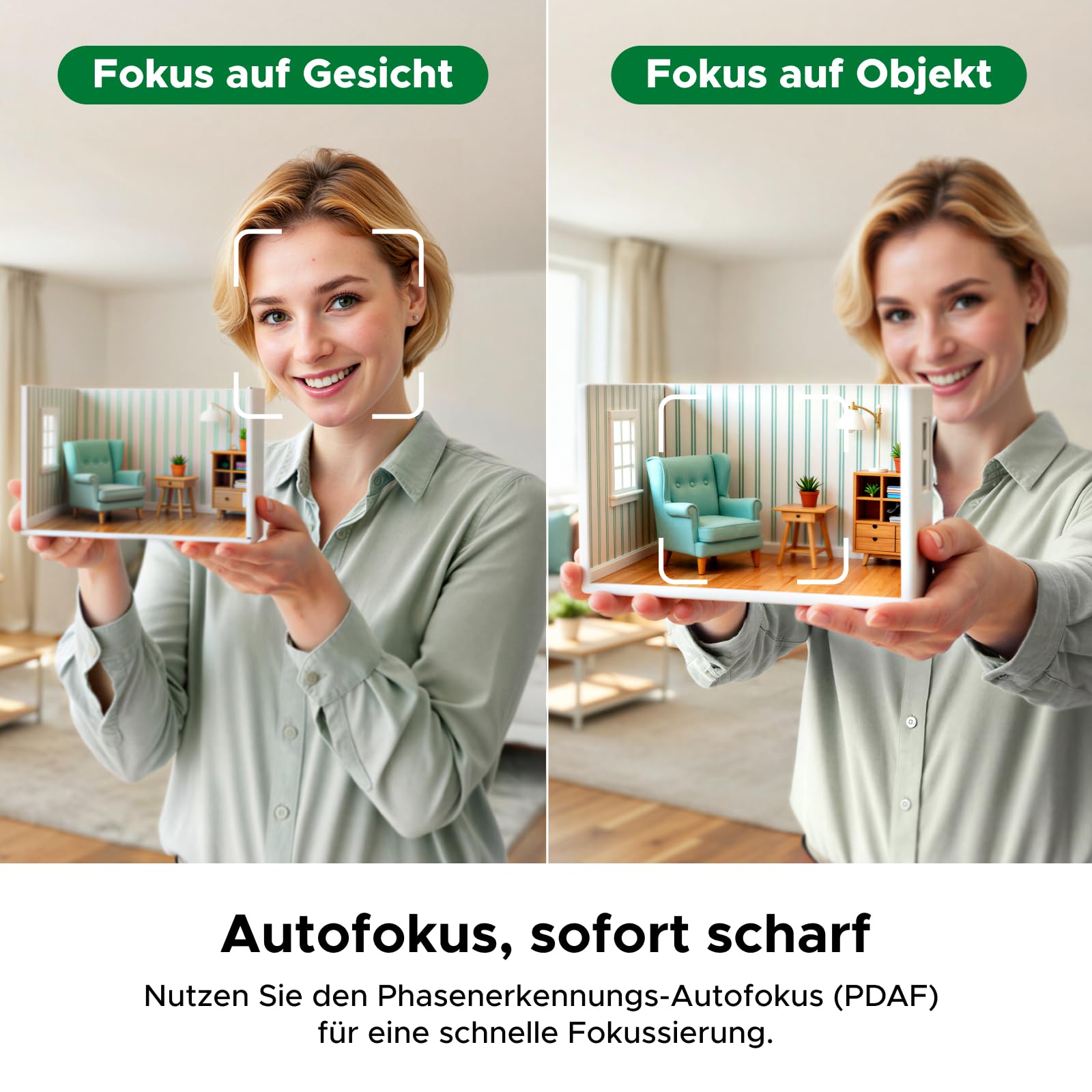 UGREEN FineCam Pro 4K Webcam mit 1/2" Sensor, AI Framing, KI-Gestensteuerung, 7 Filteroptionen, KI-Rauschunterdrückung, PDAF Autofokus, PC Kamera für Live-Streaming, Videokonferenzen, Zoom, Switch 2