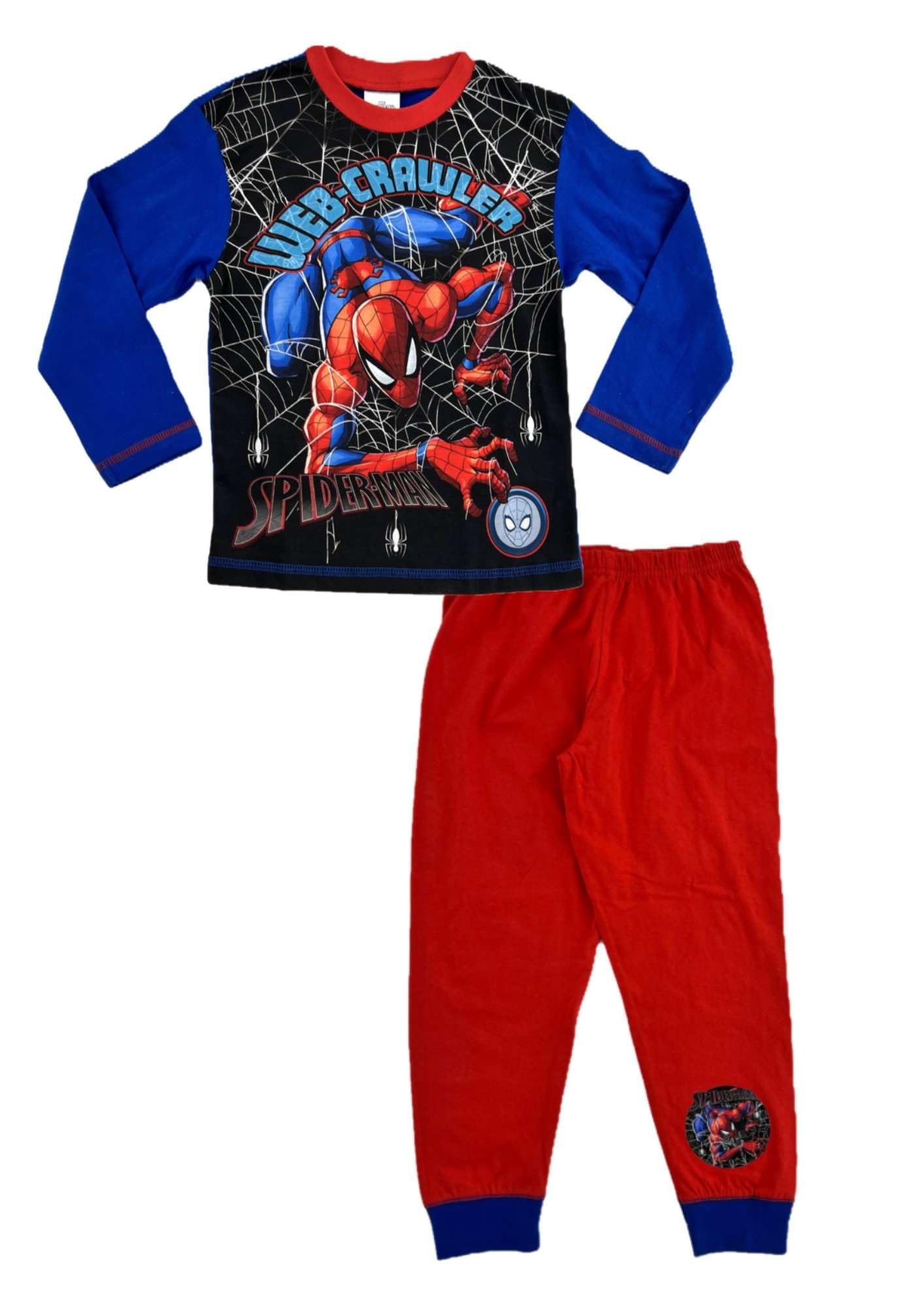 Marvel Spiderman Boys Pyjamas 9-10 Years, Web-Crawler Comics PJ Red