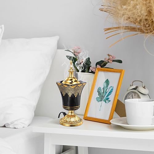 Miniatura 7 de Artibetter Quemador de incienso enchufable Quemador de incienso eléctrico de escritorio de incienso quemador de resina de incienso Soporte de