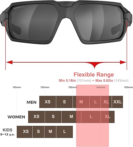 Miniatura 3 de HTS HUNTERSKY Equipo de protección Powersports - Gafas de sol acolchadas para motocicleta, antiempañamiento, a prueba de polvo y viento