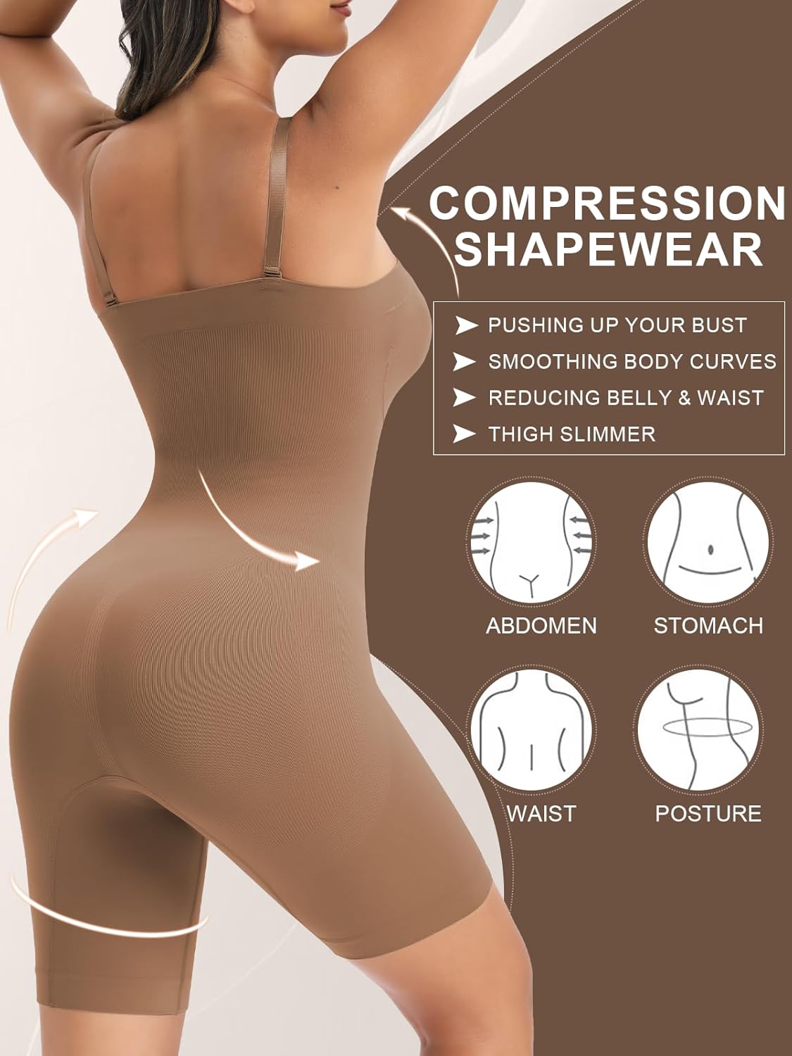 Strapless Shapewear Bodysuit Butt Lifter Body Shaper for Women Under Dress Tummy Control full Body Shapewear - Image 2