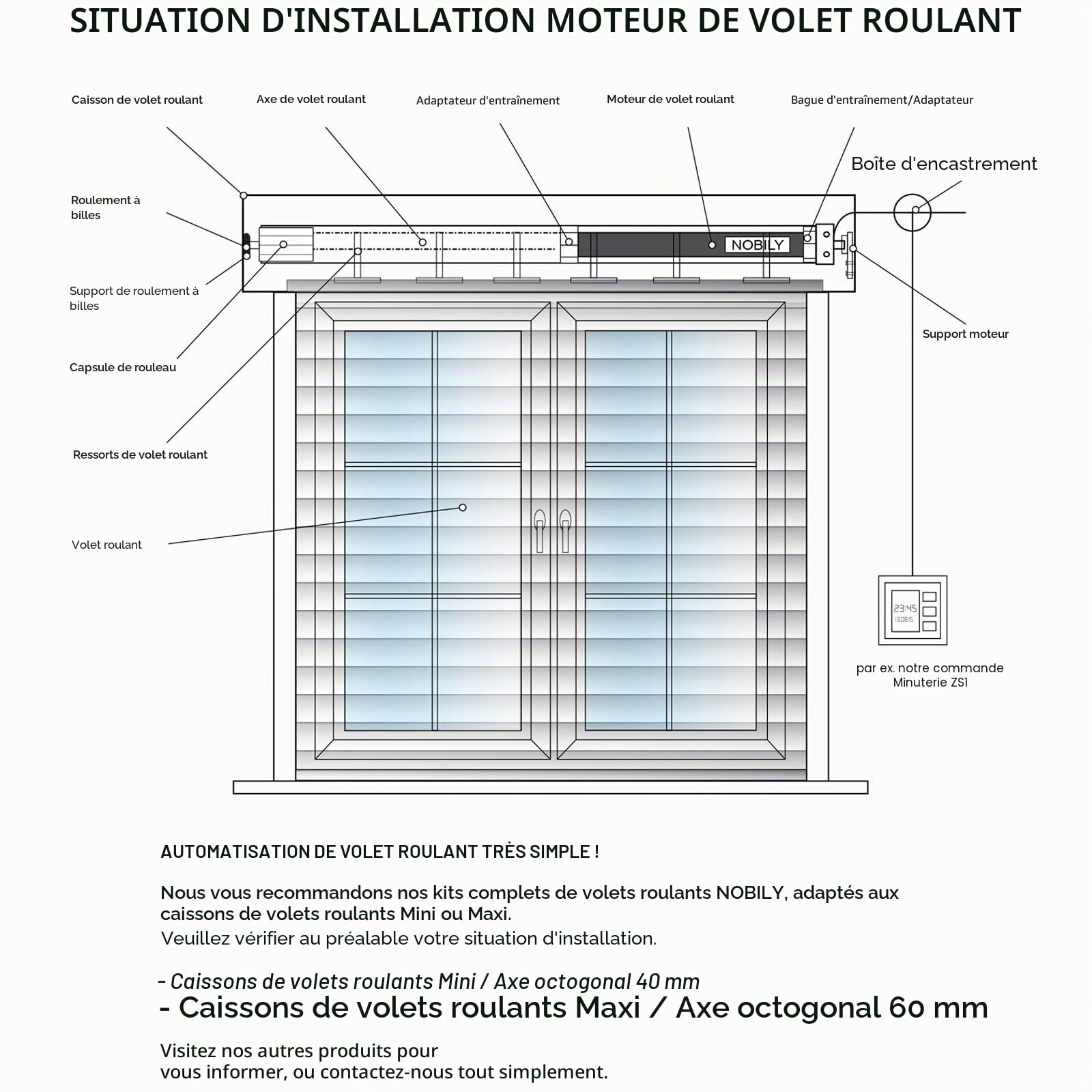 NOBILY * * * EAN: 4260355821934 Minuteur pour volets roulants ZS1