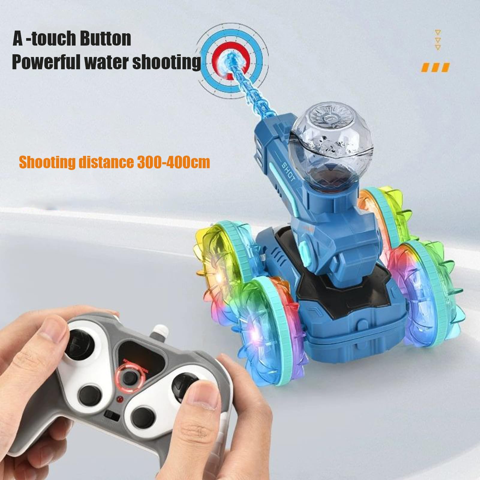 Auto Telecomando Velocità Regolabile, Lungo Raggio, Ad Acqua Versatile | Barca E Veicolo RC Esterno Versatile per Outdoor Spiaggia Piscina Giardino Interno Drift Rock Crawling Competizione