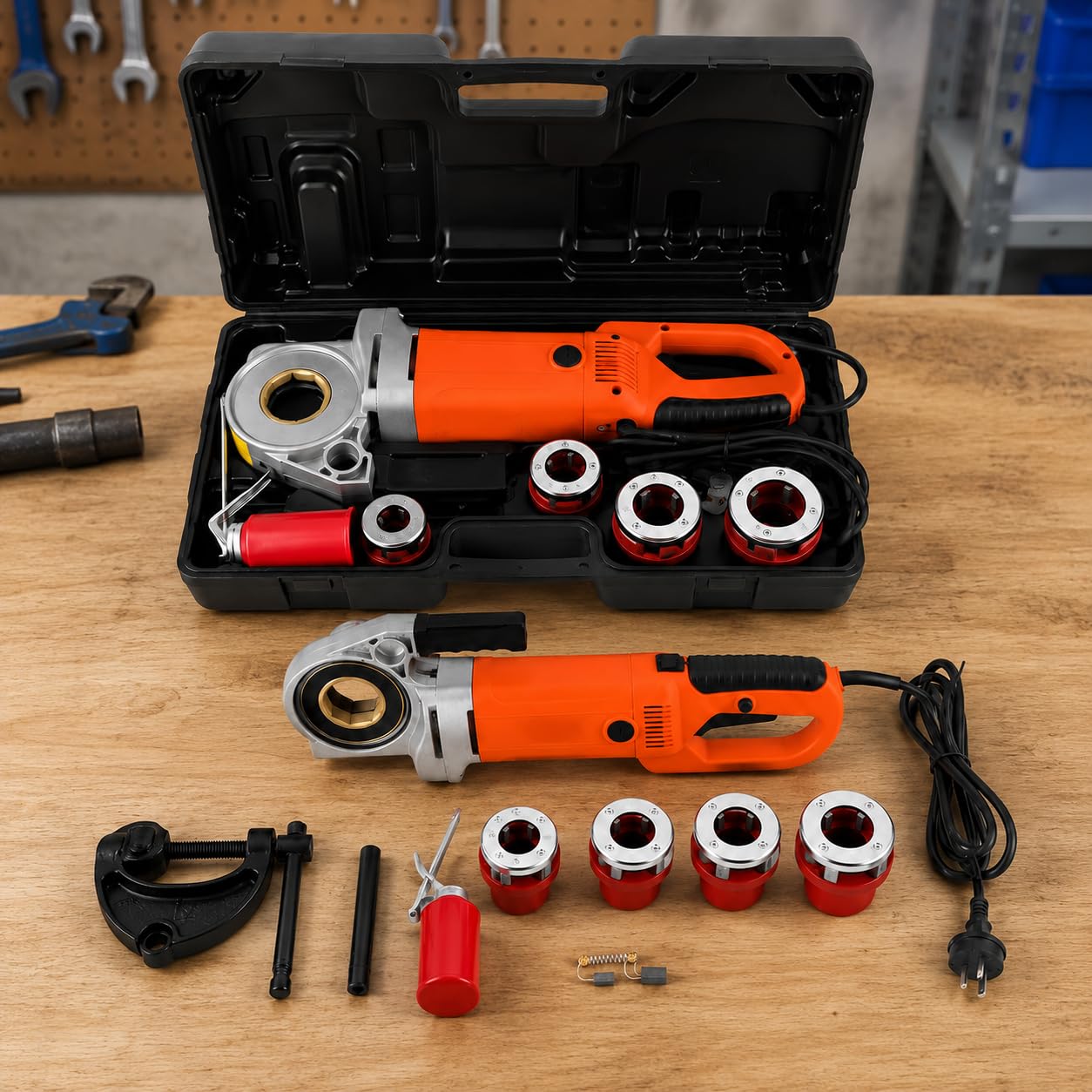 Enhebrador eléctrico de tubería de 2300 W, kit de accionamiento de potencia