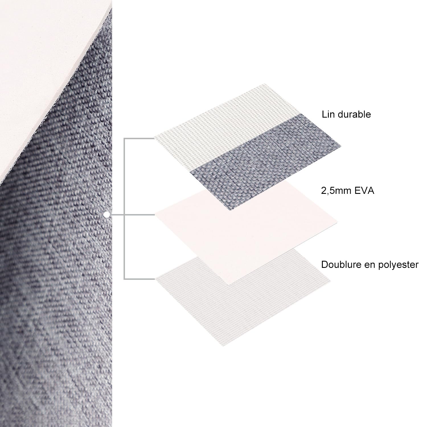 Mangata cajas de almacenamiento de tela para ropa, juguetes, cestas de almacenamiento decorativas con asas de piel sintética, gris frío(Extra grande, Paquete de 4)