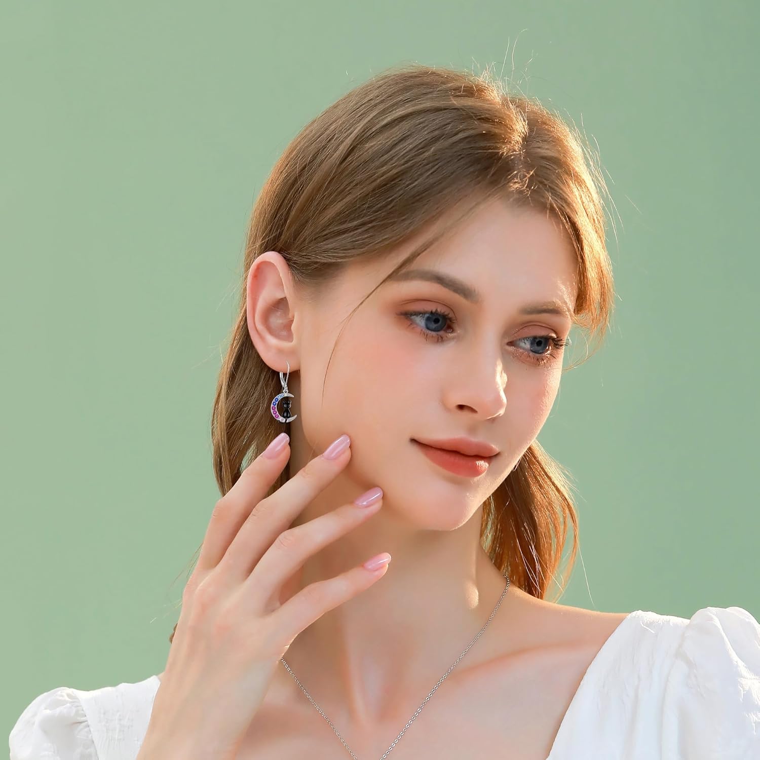 Flower Animal Earrings 925 Sterling Silver Animal French Dangle Earring Flower Earring Jewelry for Women US2 - Image 4