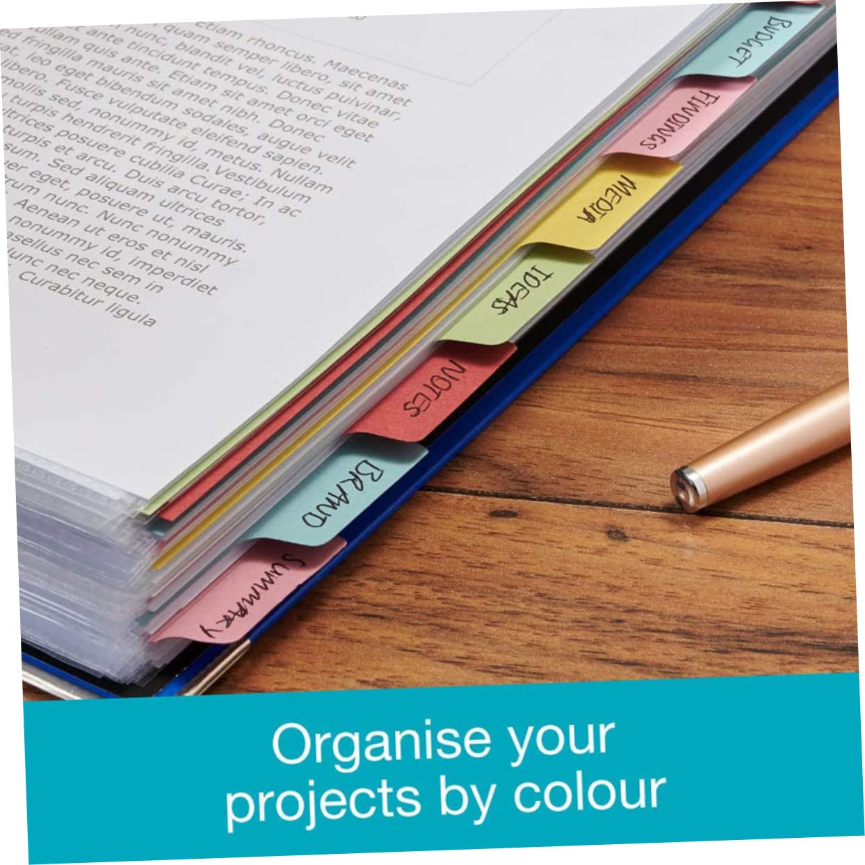 NUOBESTY 36pezzi Divisori Colorati Con Etichette Scrivibili Per Organizzazione Documenti e Quaderni Per Ufficio Scuola e Presentazioni