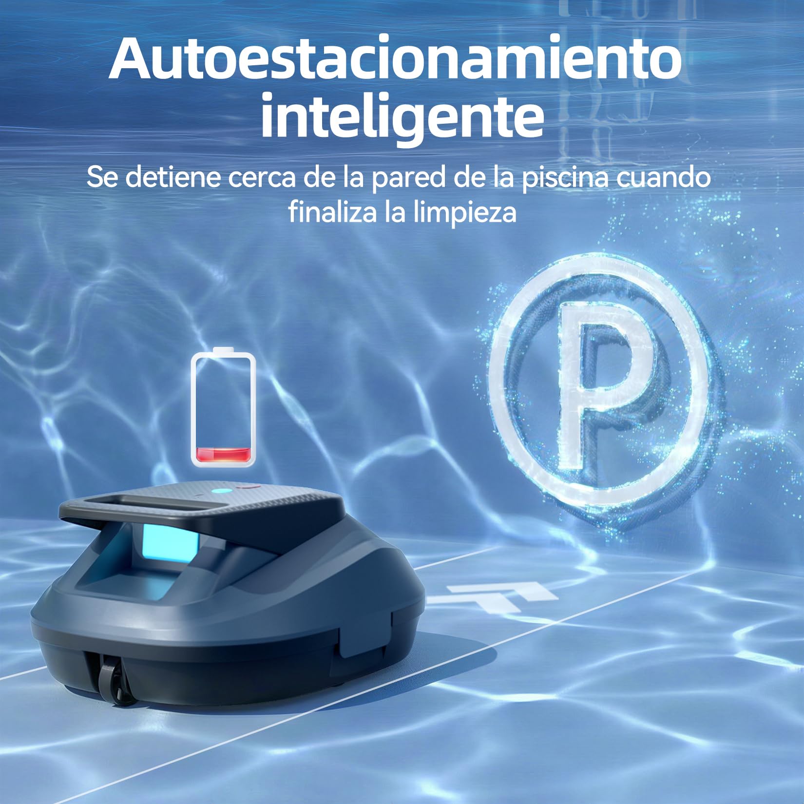 (2026 New) Pondee X2 Robot Limpiafondos Piscina con una autonomía de 200 minutos, Limpiafondos Piscina Automatico, Auto-Parking, Carga Rápida 3,3h, para Piscinas Desmontables y Enterradas hasta 120 m²
