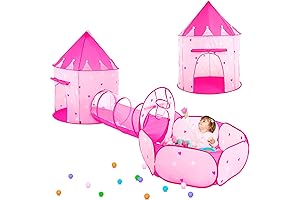 PigPigPen Kids Play Tent with Tunnel and Ball Pit